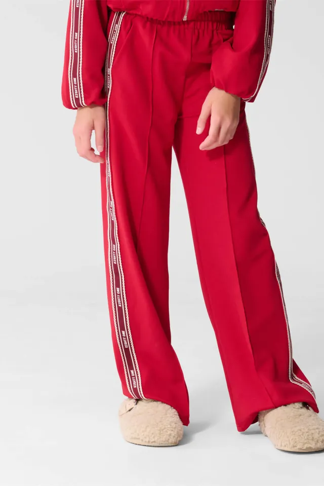 Shoeby wide leg joggingbroek rood, foto 6
