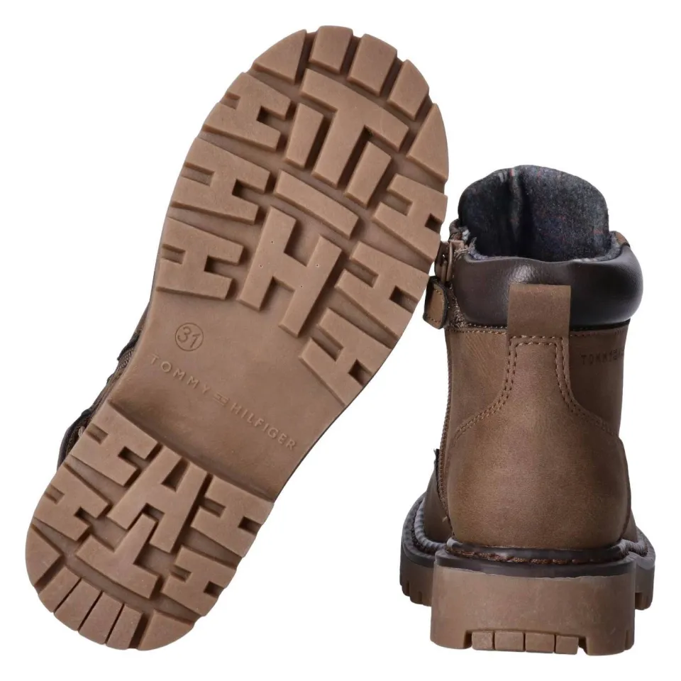 Tommy Hilfiger veterschoenen met profielzool - bruin, foto 6