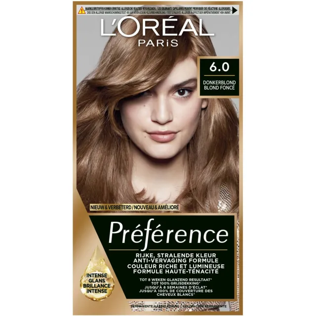 L'oréal Préférence haarkleuring 6.0 donkerblond, foto 2