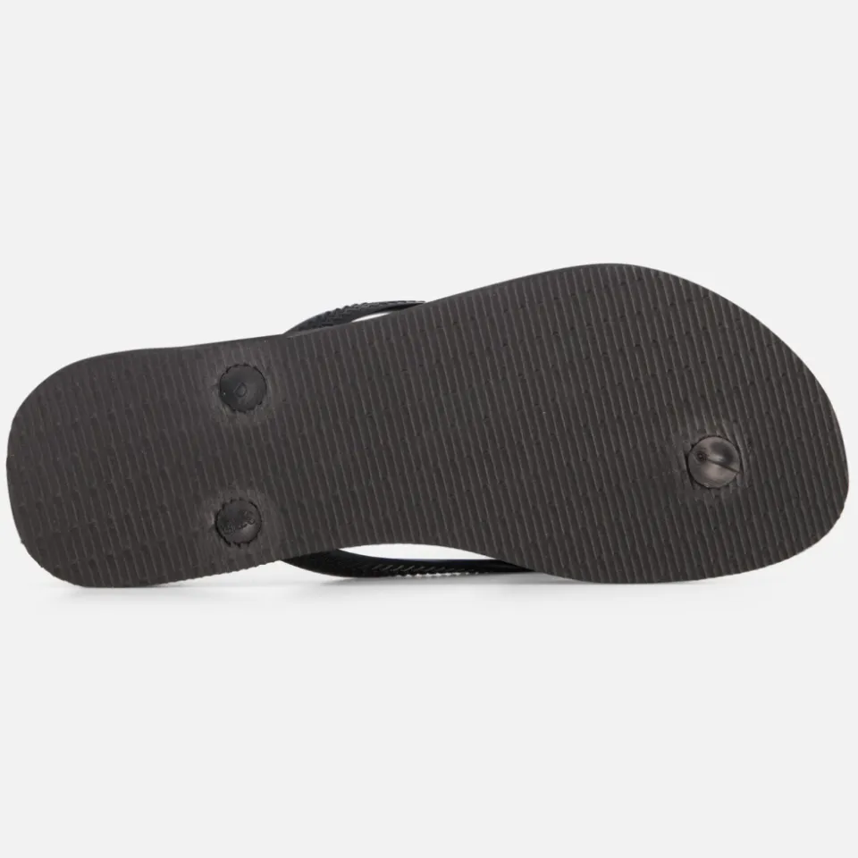 Havaianas Havaianas Slim Logo Metallic Slippers zwart Rubber