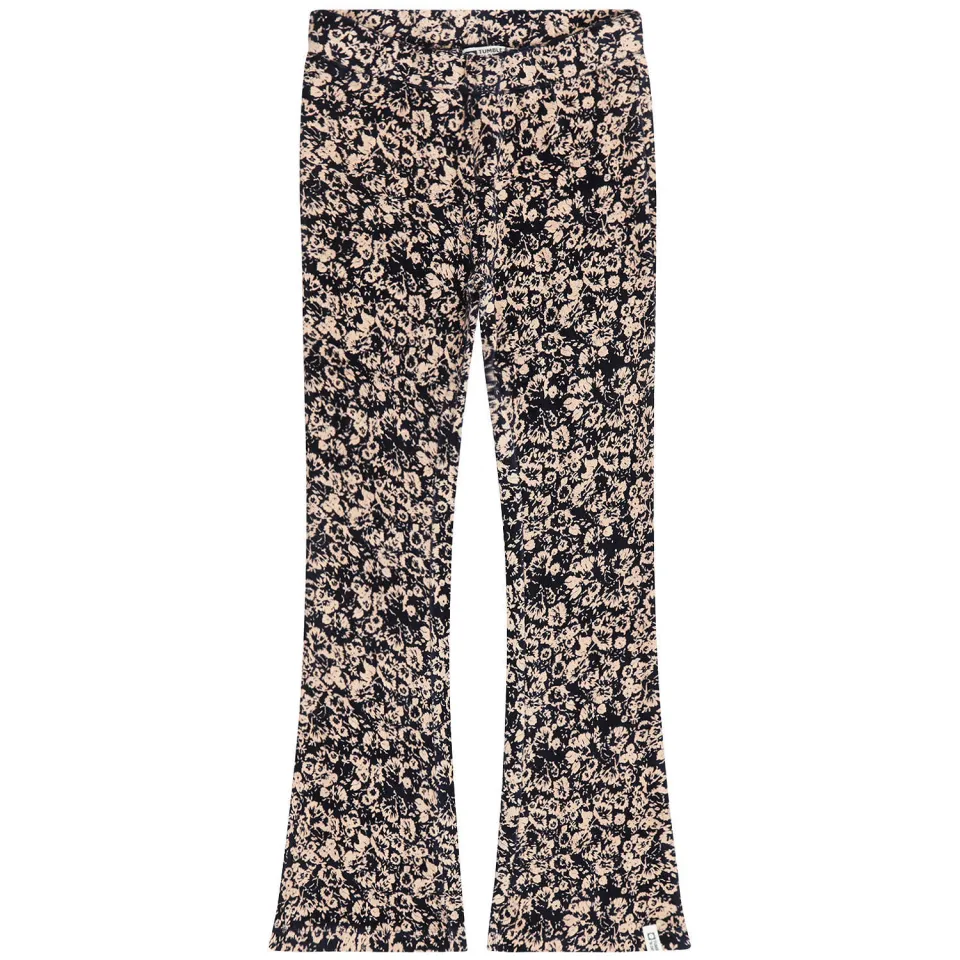 Tumble 'n Dry flared gebloemde broek donkerblauw