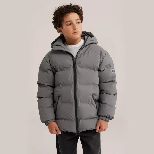 WE Fashion pufferjas grijs