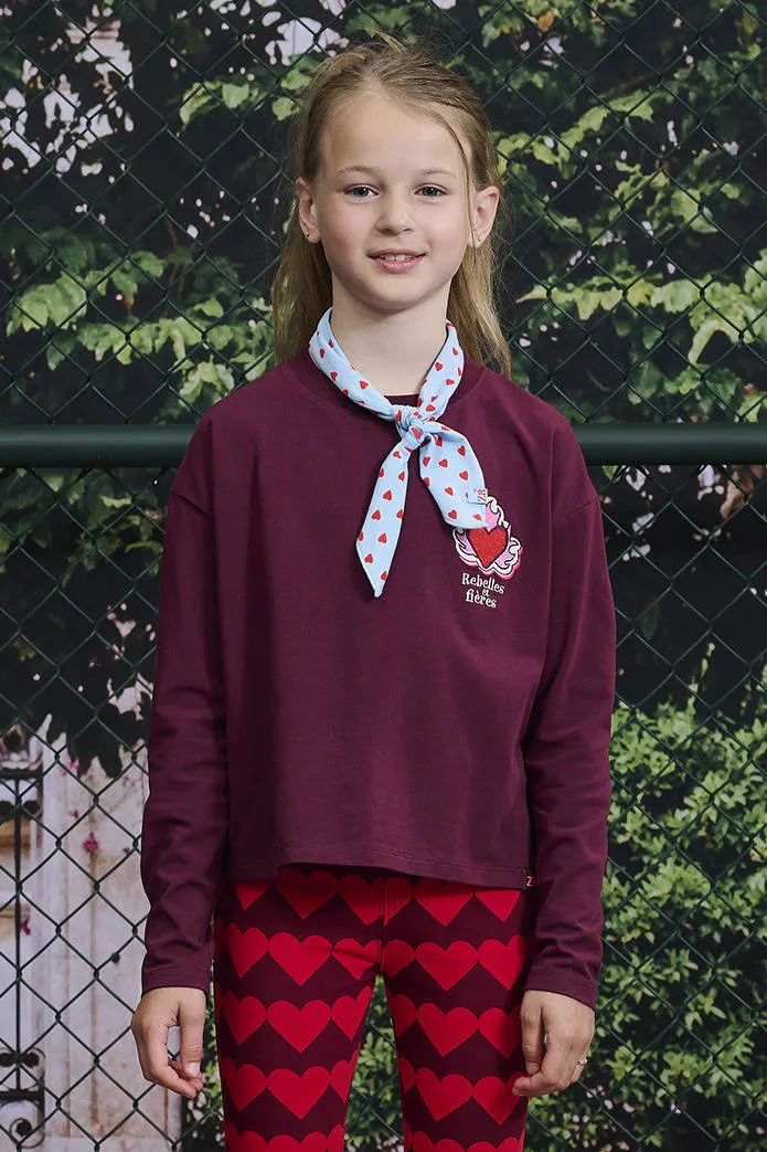 Z8 Avelie longsleeve donkerrood