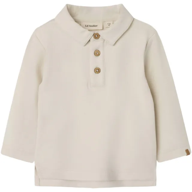 Lil' Atelier BABY slim fit polo - offwhite