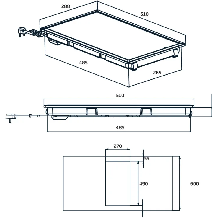 Beko HDCC32200X keramische kookplaat zwart, foto 2