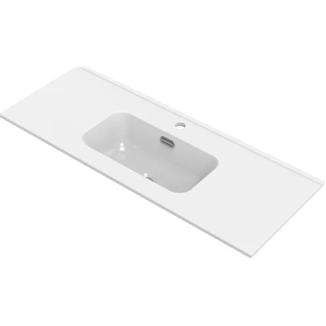Tiger Wastafel Tiger S-line Calpe 100 cm Glanzend Wit