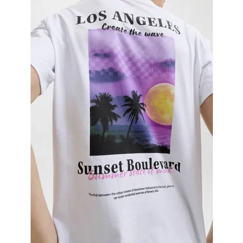 Jack & Jones t-shirt wit met backprint, foto 8