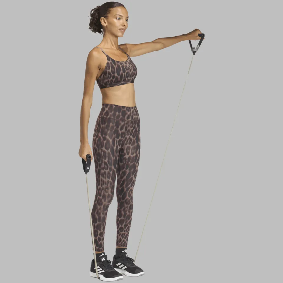 Adidas Performance Optimé sport-bh light support - panterprint Bruin/zwart