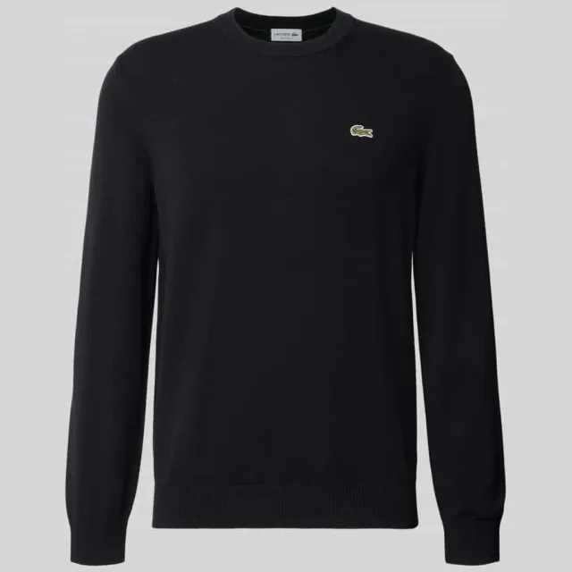 Lacoste regular fit gebreide trui - zwart, foto 2