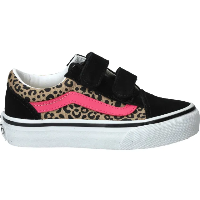 Vans Old Skool V Sneakers Meisjes Zwart Camel/zwart