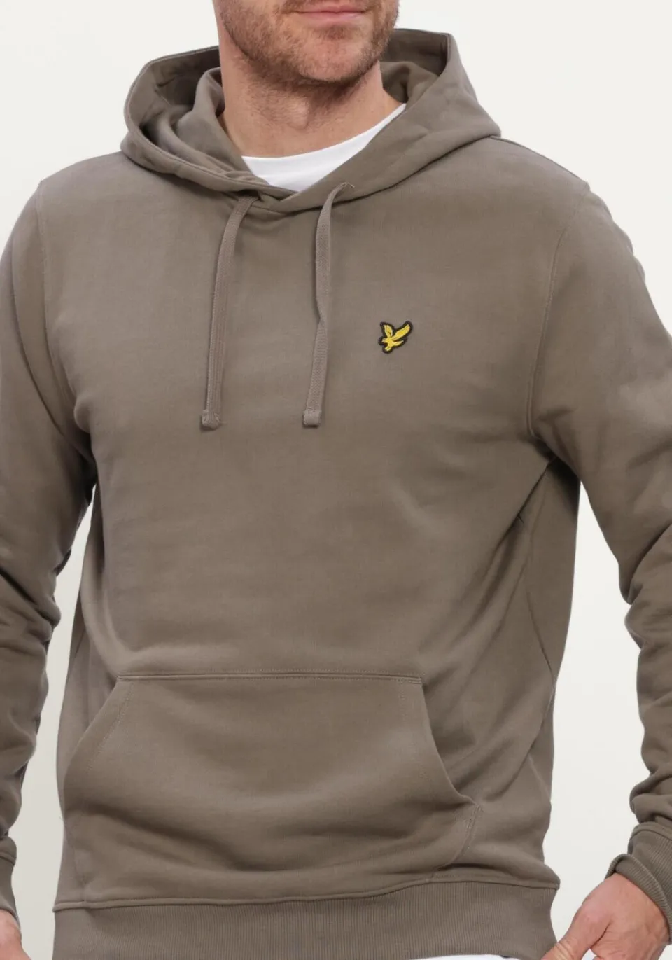 Lyle & Scott Heren Truien & Vesten Pullover Hoodie - Taupe, foto 4