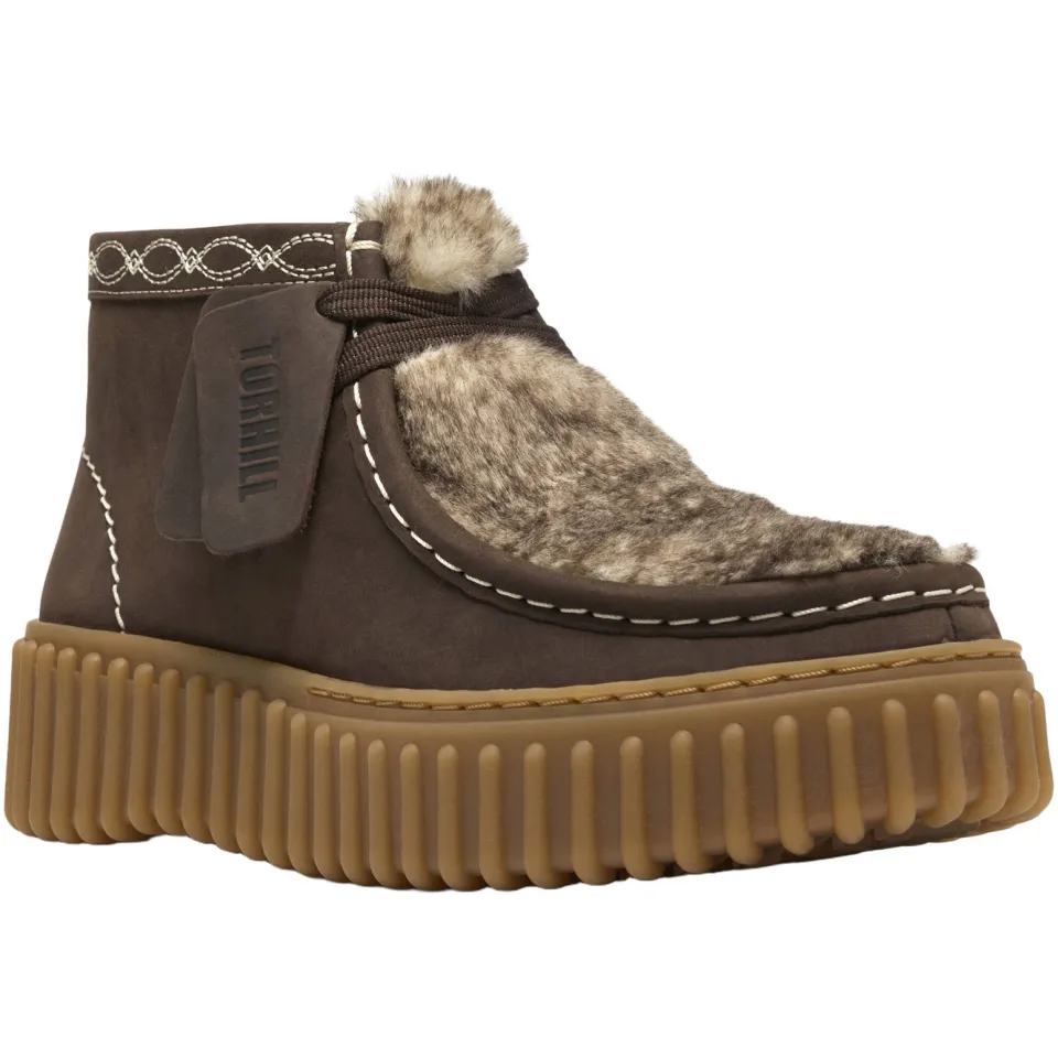 Clarks Torhill Moss suède veterboots - donkerbruin, foto 5