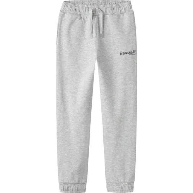 NAME IT regular fit joggingbroek grijs met tekstprint, foto 2