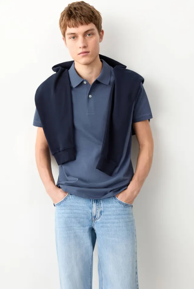 Mango TEEN polo blauw