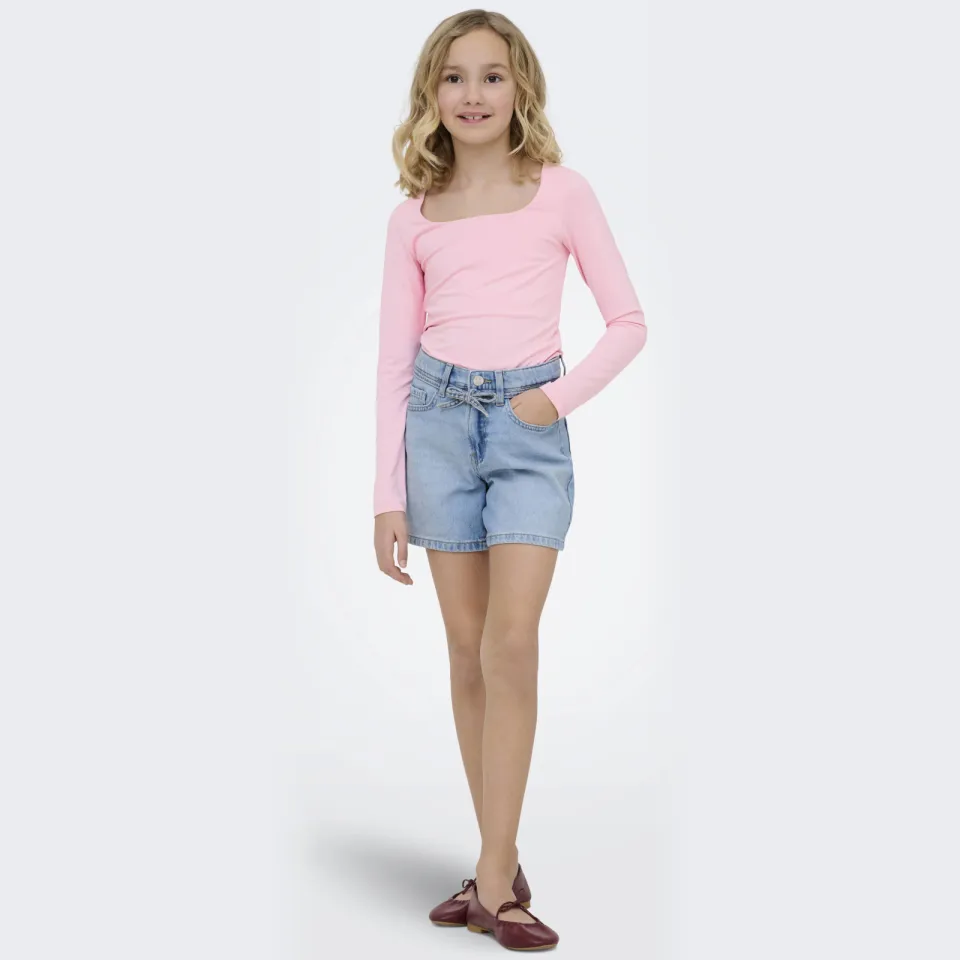 Only regular jeansshort lichtblauw light blue denim