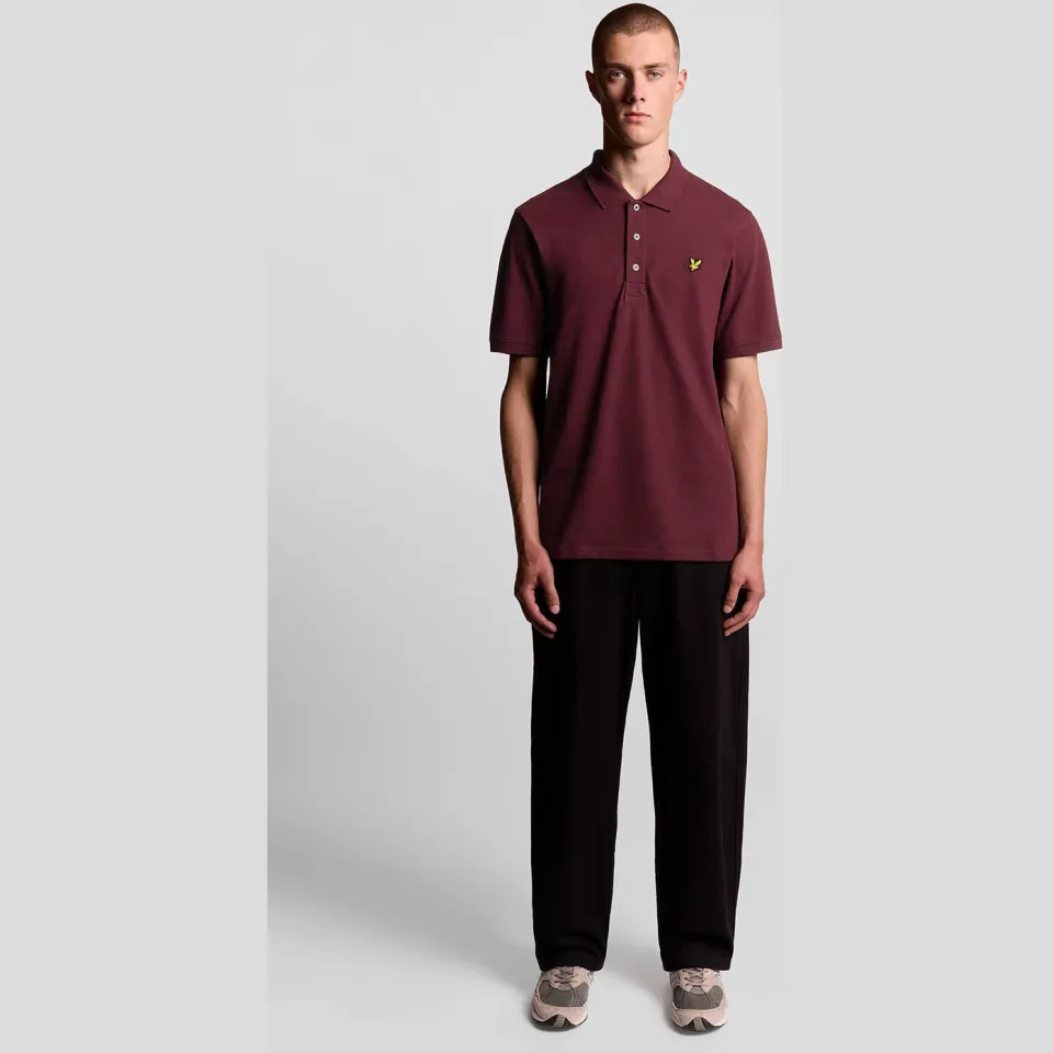 Lyle & Scott regular fit polo - bordeauxrood, foto 3