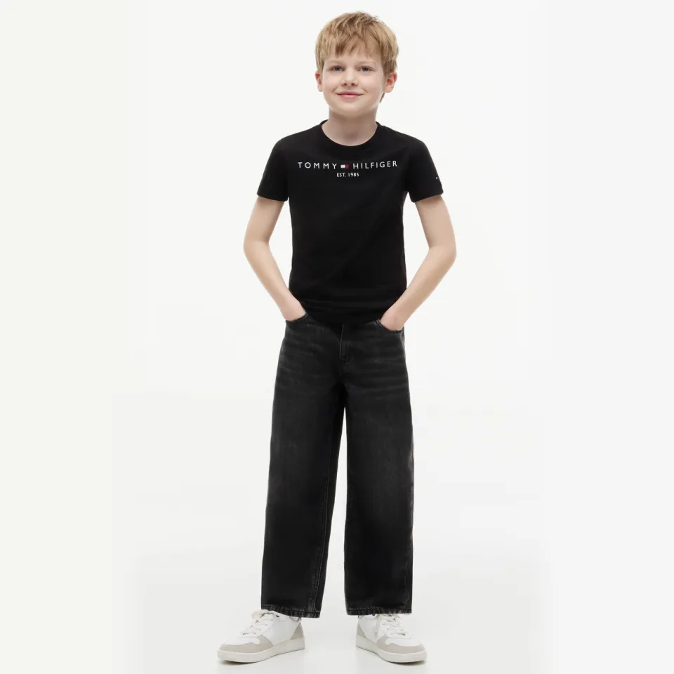 Tommy Hilfiger essential t-shirt zwart, foto 4