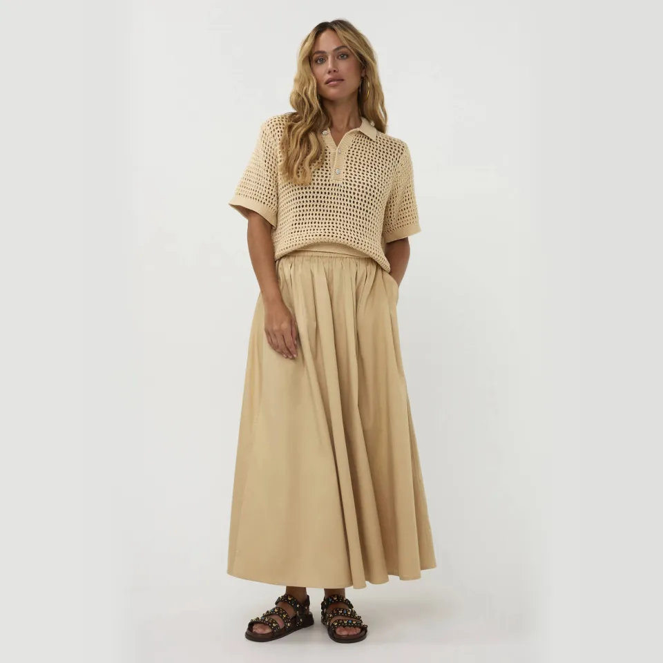 AMAYA Amsterdam Sutton maxi rok beige, foto 3
