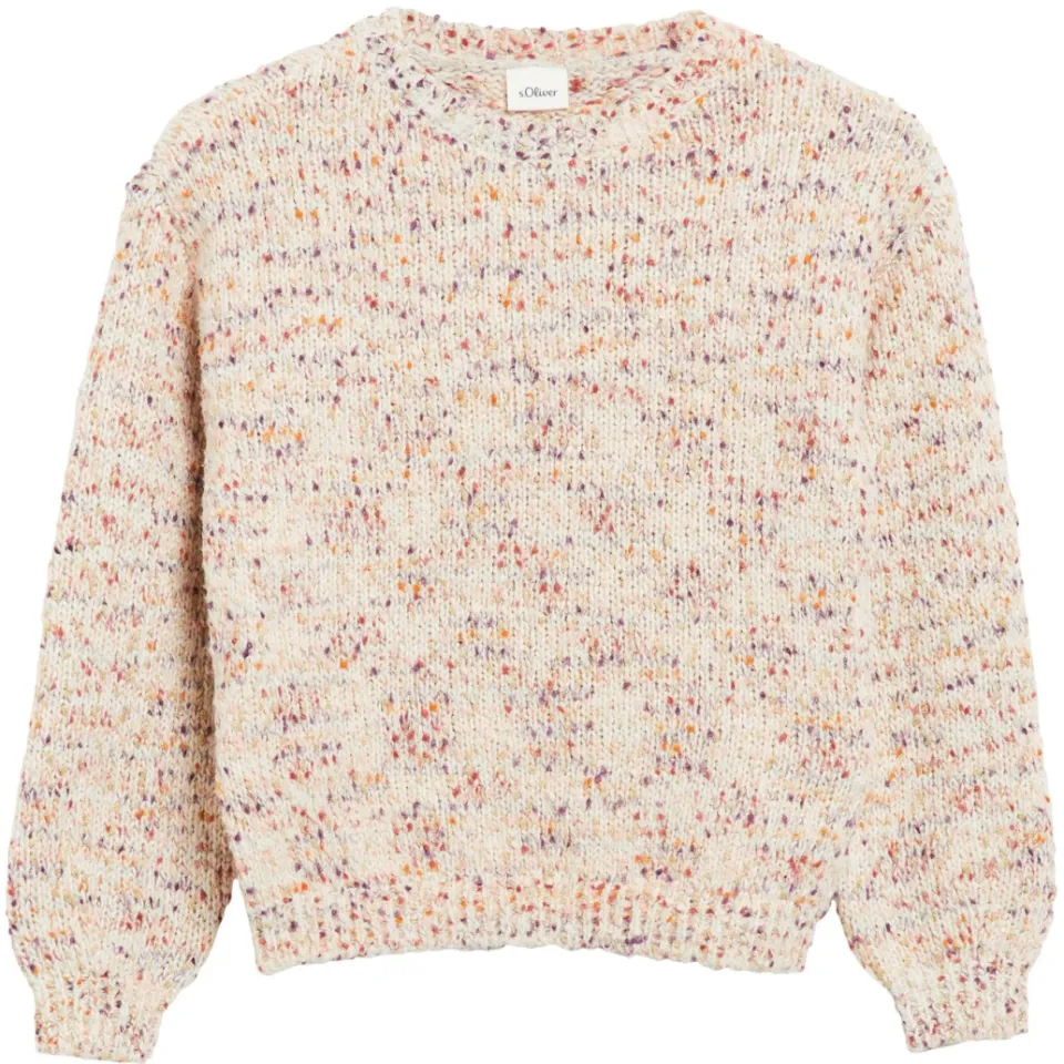 s.Oliver gebreide trui - beige/paars/rood, foto 2