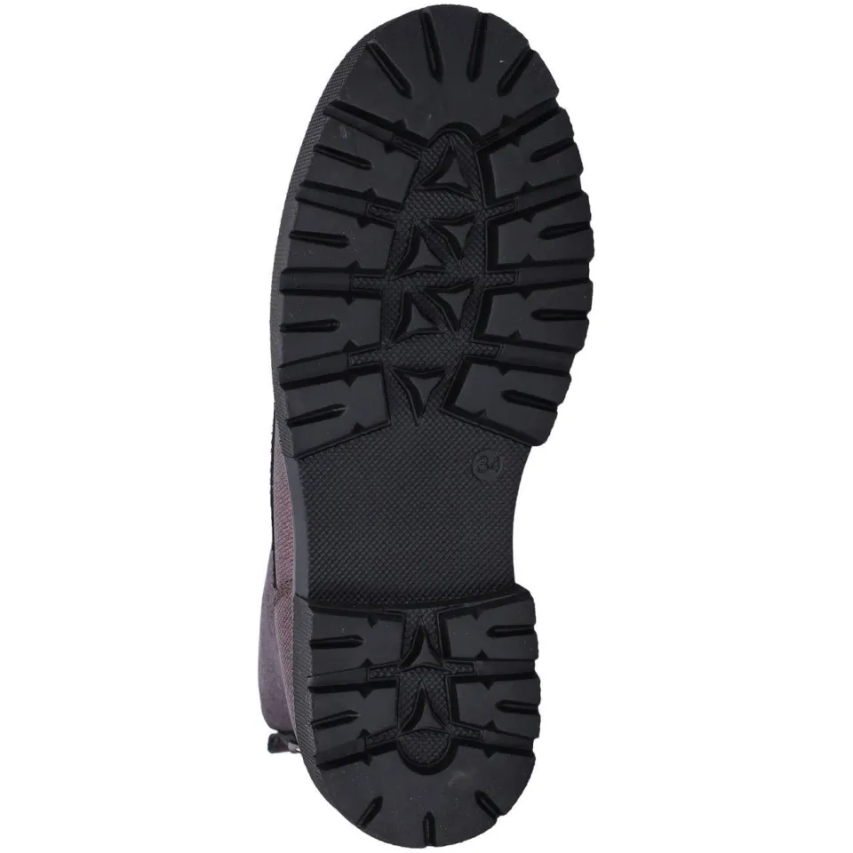 Nelson Kids leren enkelboots met profielzool - aubergine metallic, foto 7