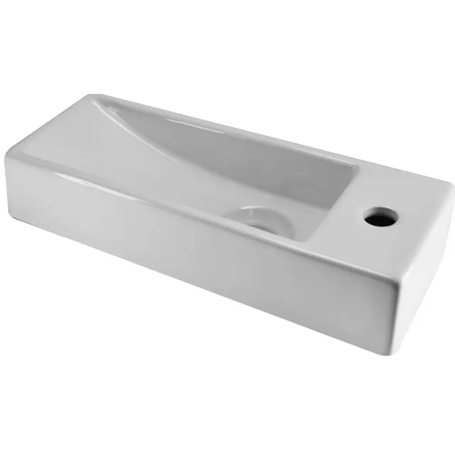 Wiesbaden Fontein Wiesbaden Trim Mini 38x14x8 cm Rechts Wit