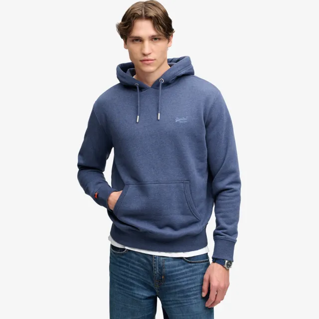 Superdry regular fit hoodie - blauw