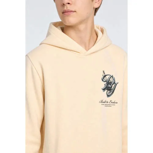 Petrol Industries hoodie met backprint - crème, foto 3