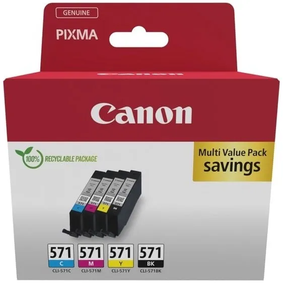 Canon CLI-571 Cartridges Combo Pack Inkt Kleur