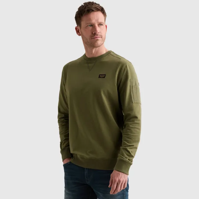 PME Legend regular fit sweater - groen Loden Green