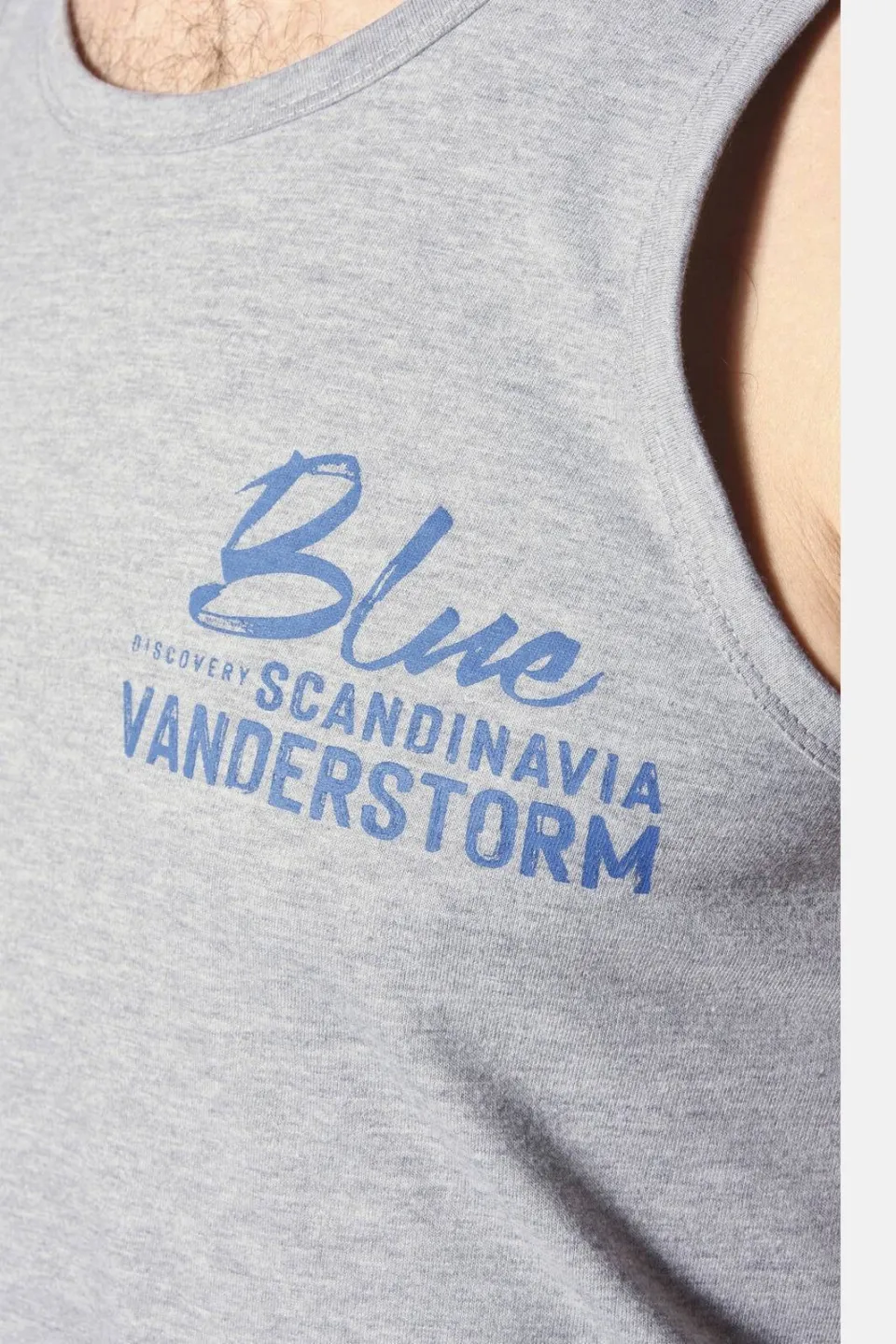 Jan Vanderstorm FELTON tanktop zilvergrijs, foto 4