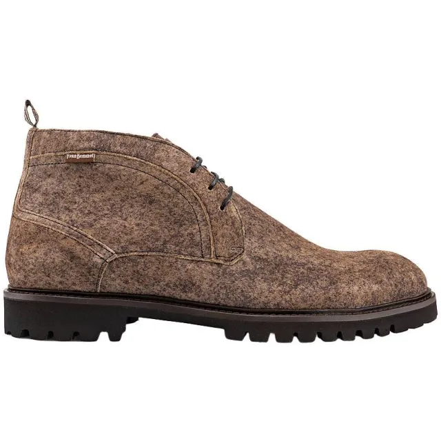 Floris Van Bommel De Floter 01.08 suède veterschoenen - taupe Bruin