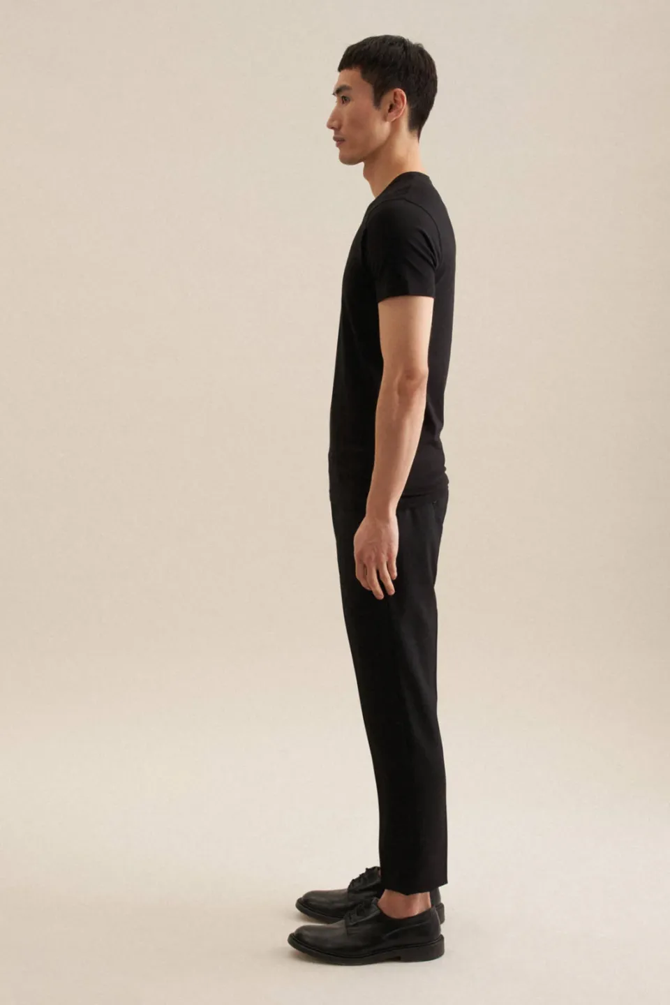 Seidensticker slim fit t-shirt V-hals zwart, foto 4