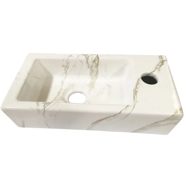 Wiesbaden Fontein Wiesbaden Mini-Rhea Rechts 360x180x90 Keramiek Carrara