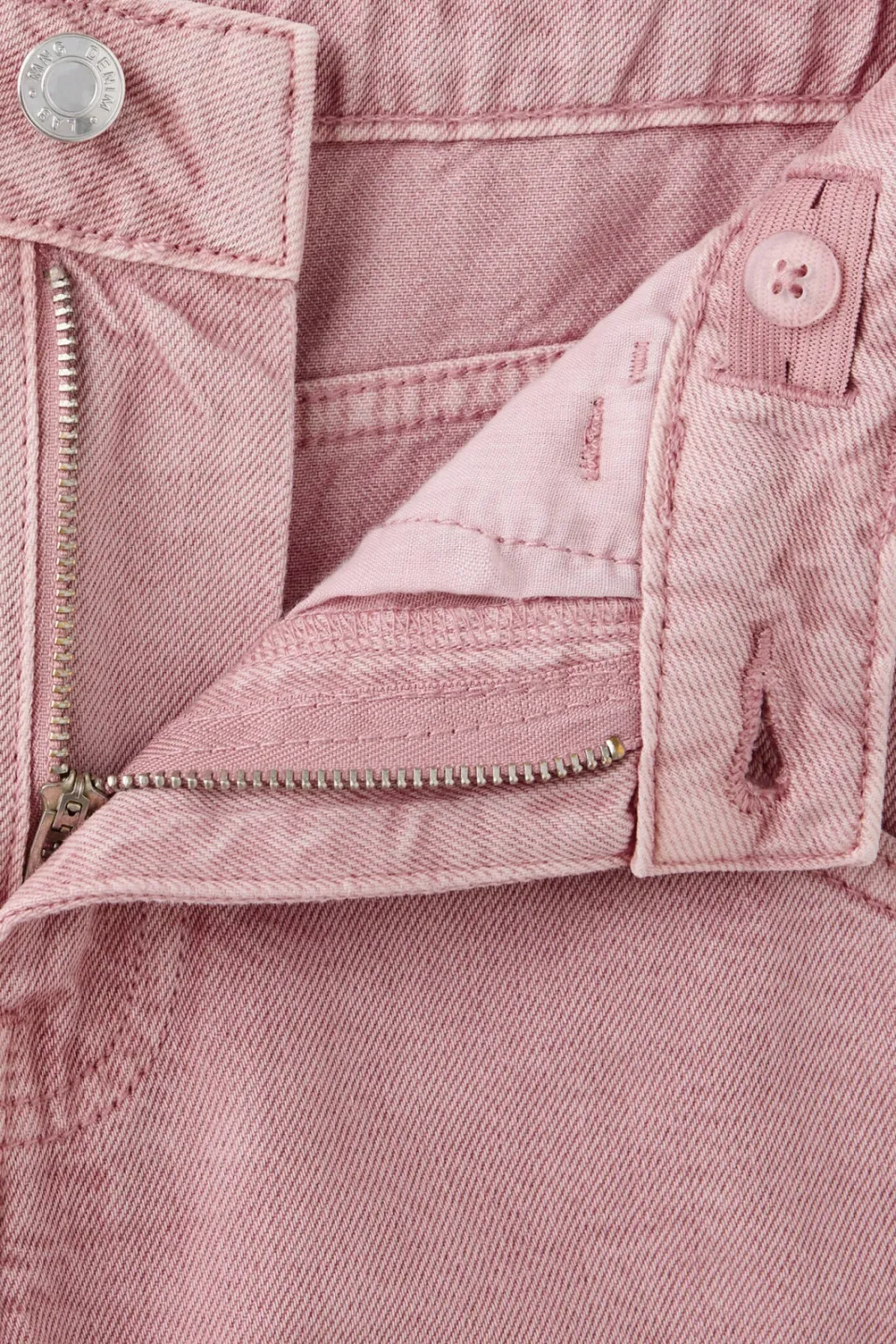 Mango Kids ballon barrel jeans - roze, foto 6
