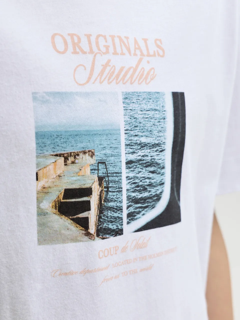 Jack & Jones t-shirt wit met print, foto 8
