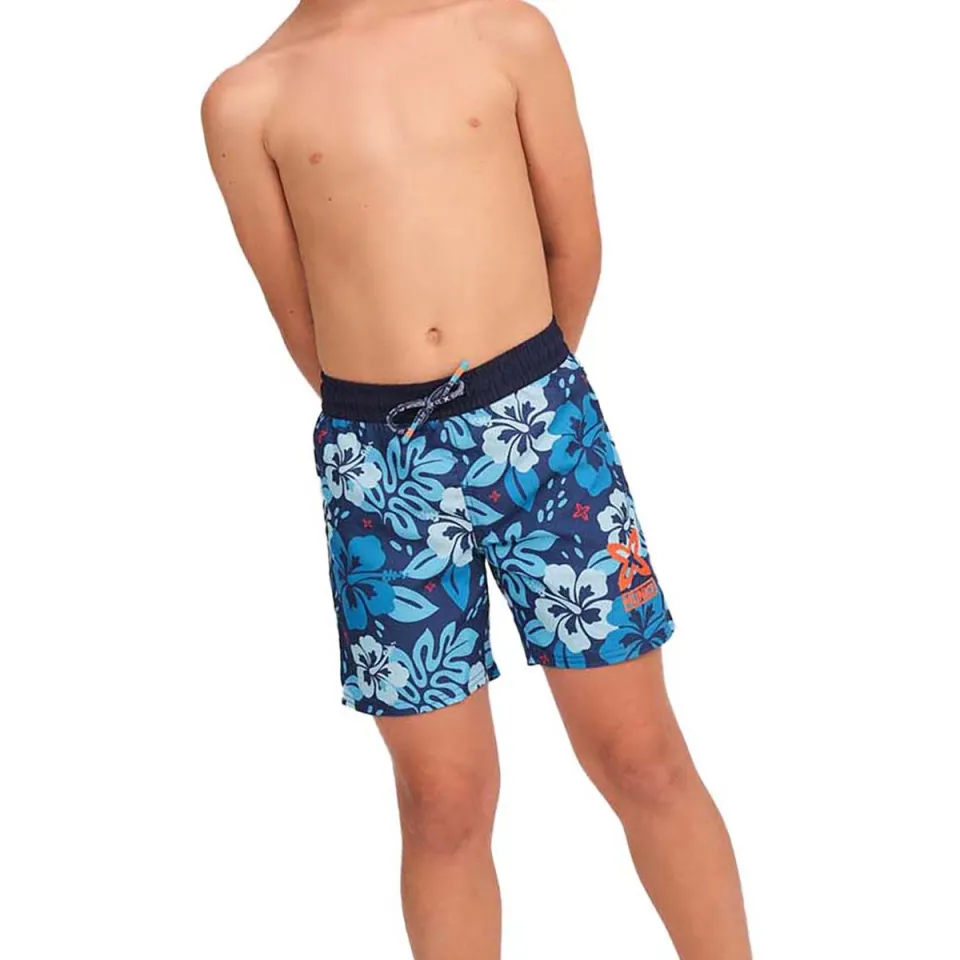 Munich MU15 zwembroek met bloemenprint blauw, foto 2