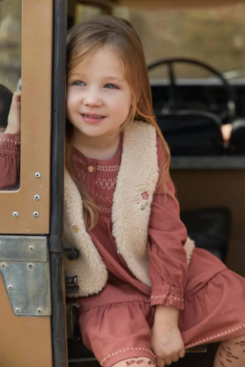 Little Dutch teddy gilet - beige