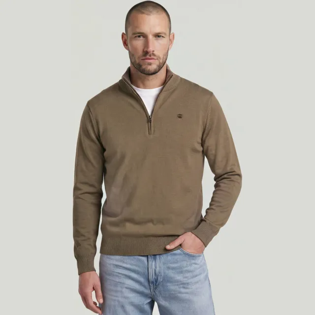 G-Star Raw G-STAR regular fit gebreide trui - donkergroen fossil