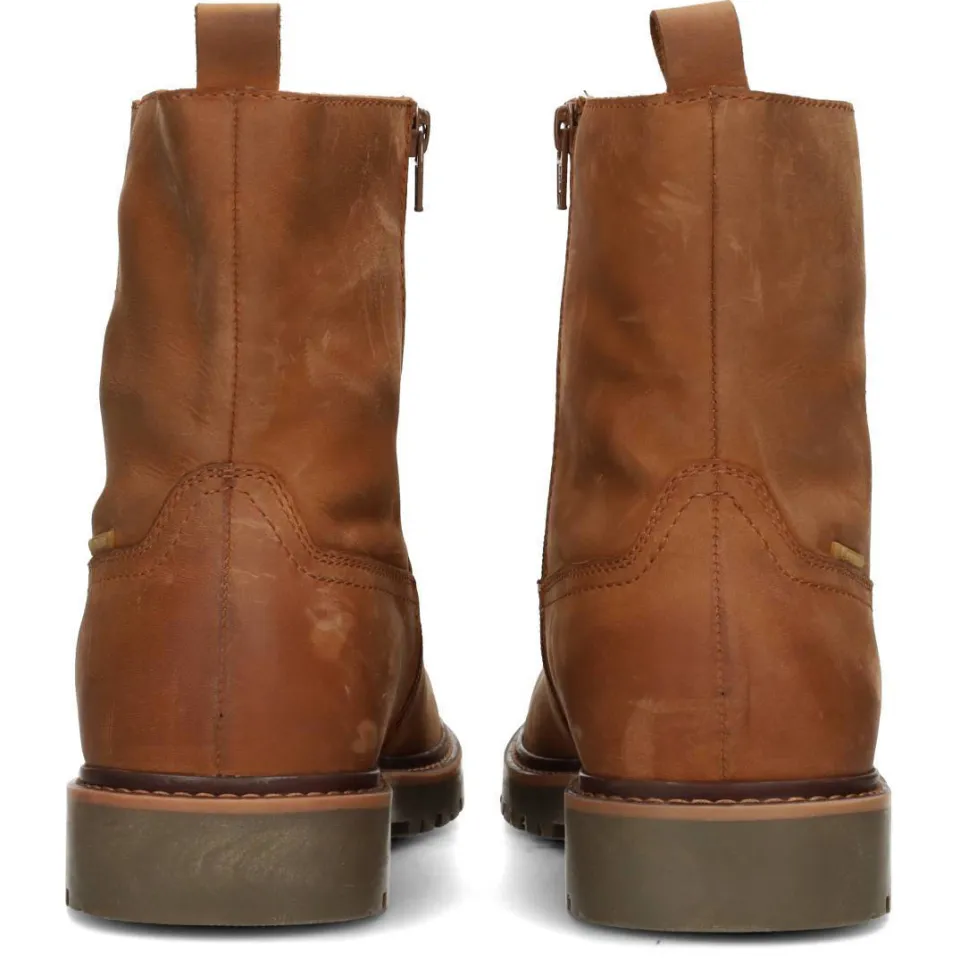 Poelman Toni gevoerde leren enkelboots cognac, foto 2