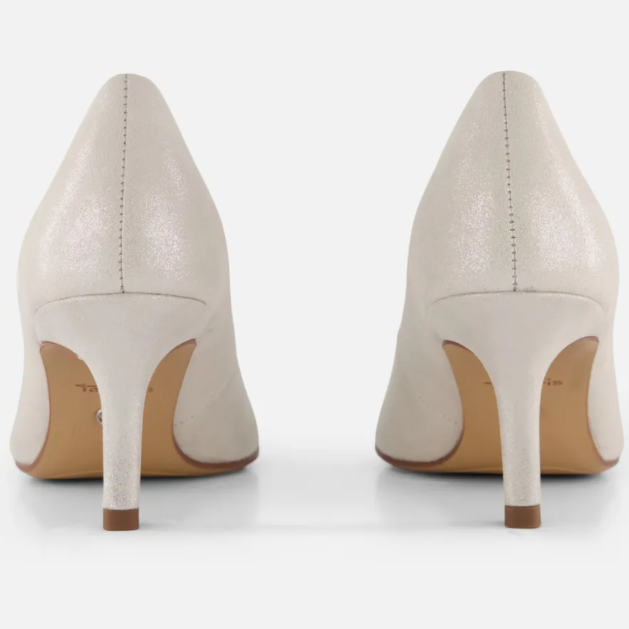 Tamaris pumps beige leer, foto 4