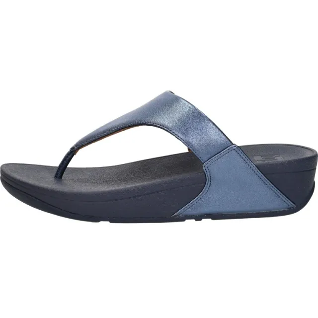 FitFlop Lulu Leather Toe-post Blauw