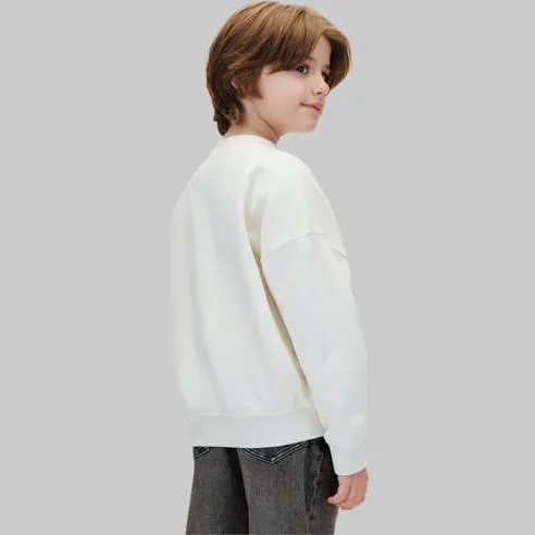 Calvin Klein sweater met borduursels lichtgrijs, foto 3