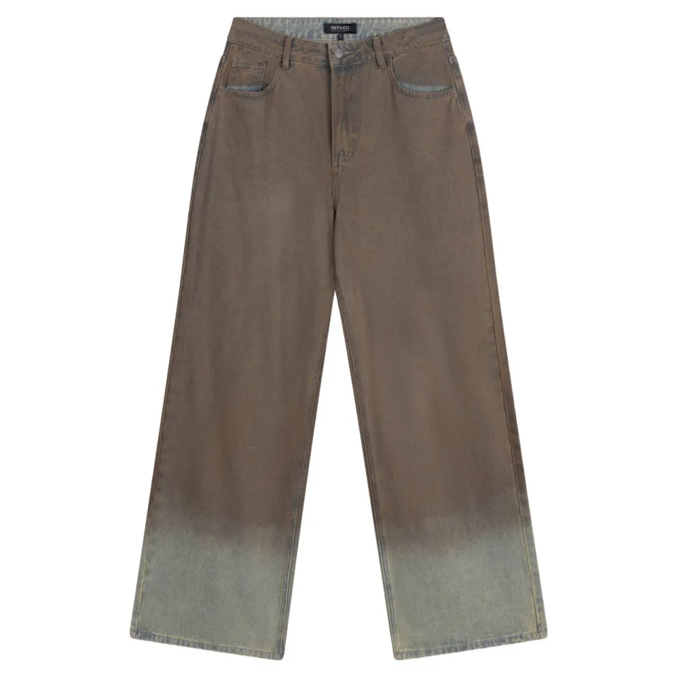 Refined Department dip-dye straight leg jeans - bruin, foto 2