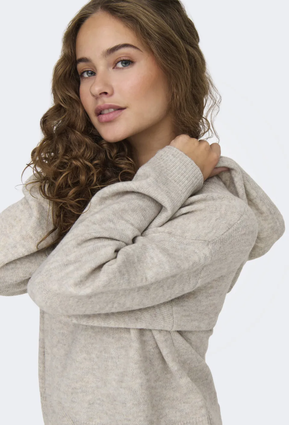 JDY aansluitende gebreide trui - beige, foto 6