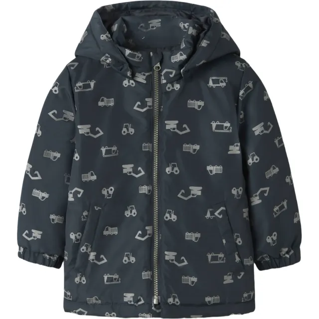 NAME IT MINI tussenjas met voertuigenprint donkerblauw
