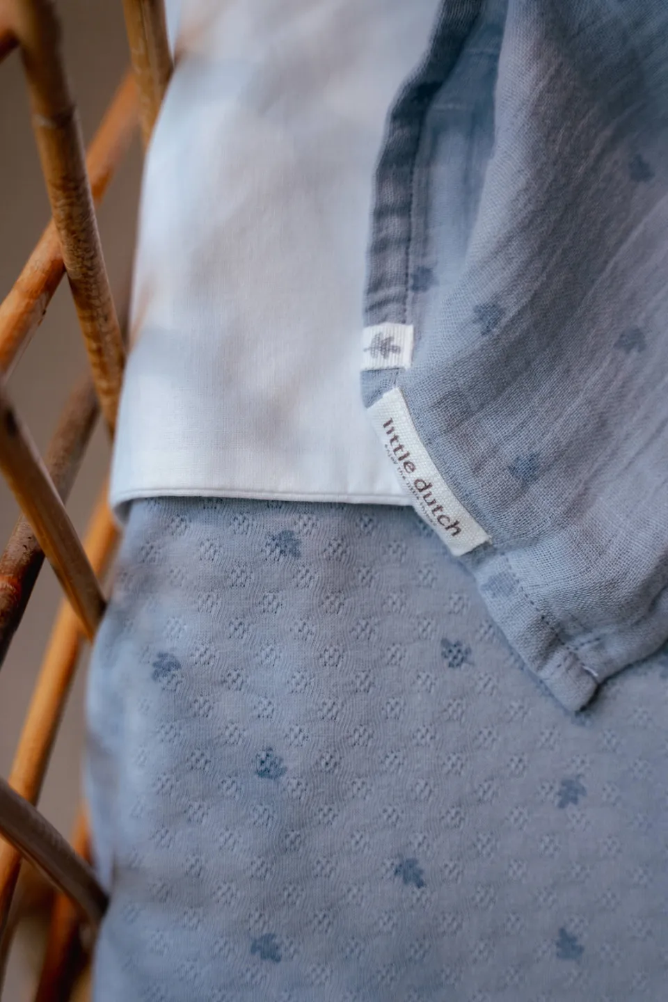 Little Dutch hydrofiele swaddle doek Pure Denim Blue blauw, foto 5