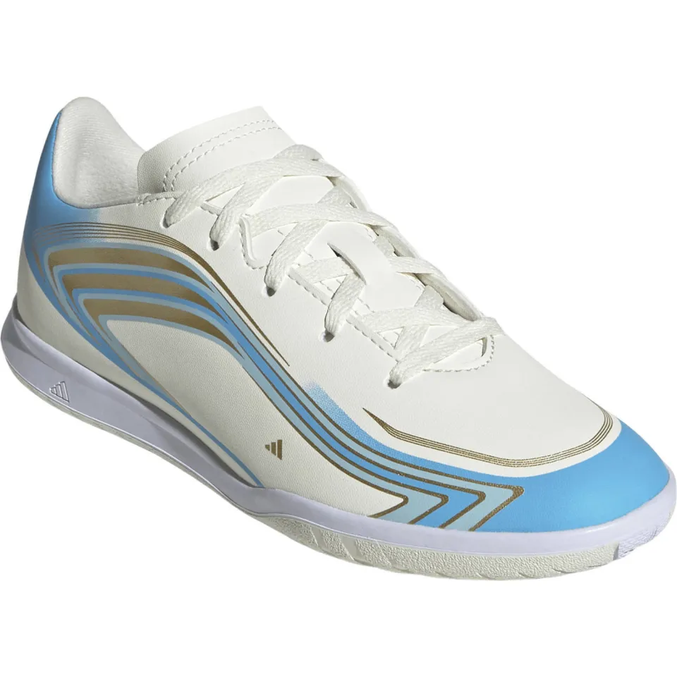 Adidas Performance F50 junior voetbalschoenen - zand/blauw, foto 2