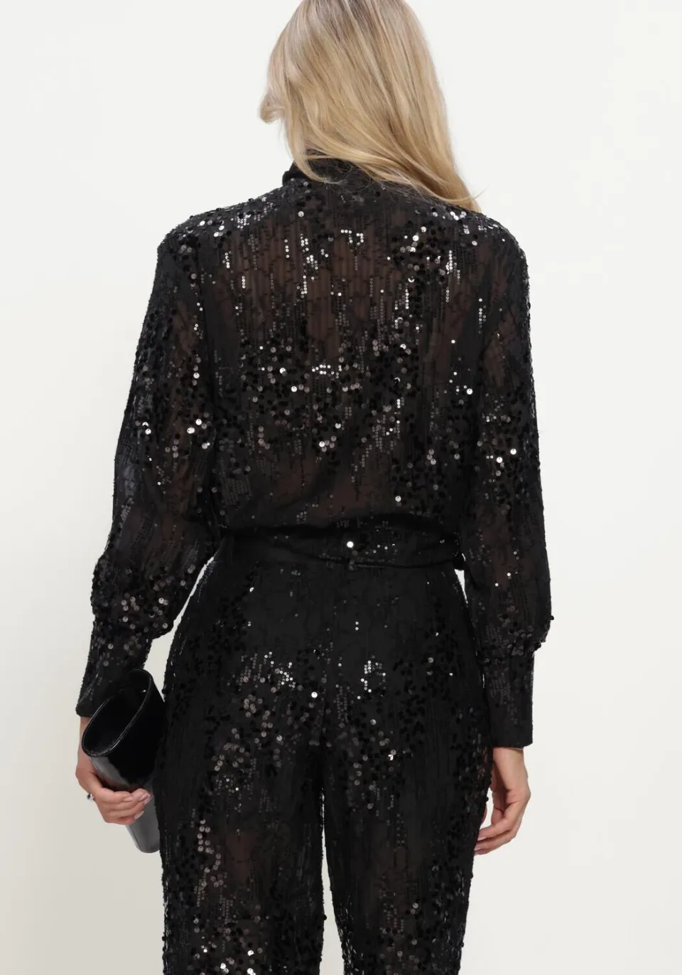 Rouge Edit Roumary blouse met pailletten zwart, foto 3