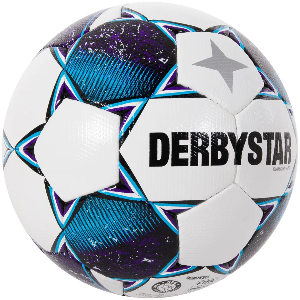 DerbyStar Diamond II Voetbal Maat 5 Wit Blauw Paars, foto 5