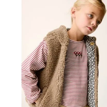 Mango Kids gilet - bruin, foto 4